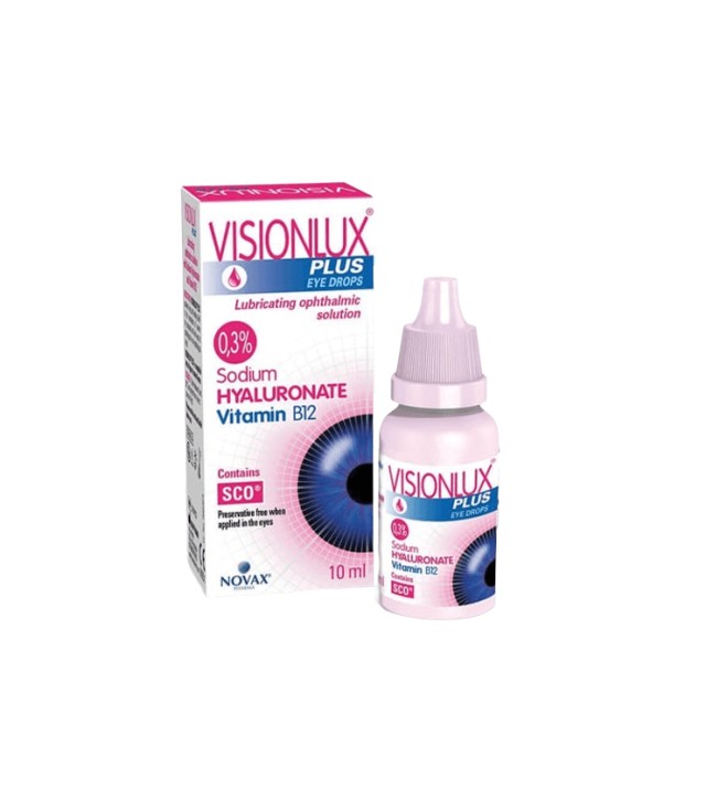 Novax Pharma Visionlux Plus Οφθαλμικές Σταγόνες 10ml