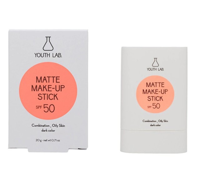 Youth Lab Matte Make-Up Stick Ανάλαφρο Ματ Αντηλιακό Make-Up Stick Υψηλής Προστασίας με Χρώμα Dark SPF50 20gr