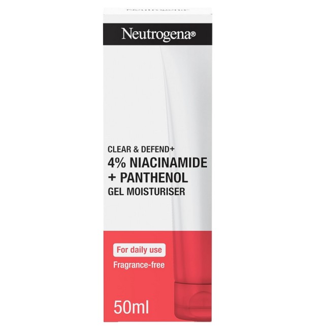 Neutrogena Clear & Defend 4% Niacinamide + Panthenol  Ενυδατικό Gel Προσώπου 50ml