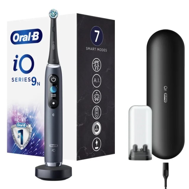 Oral-B iO Series 9N Ηλεκτρική Οδοντόβουρτσα Magnetic Black Onyx 1τμχ (81770086)