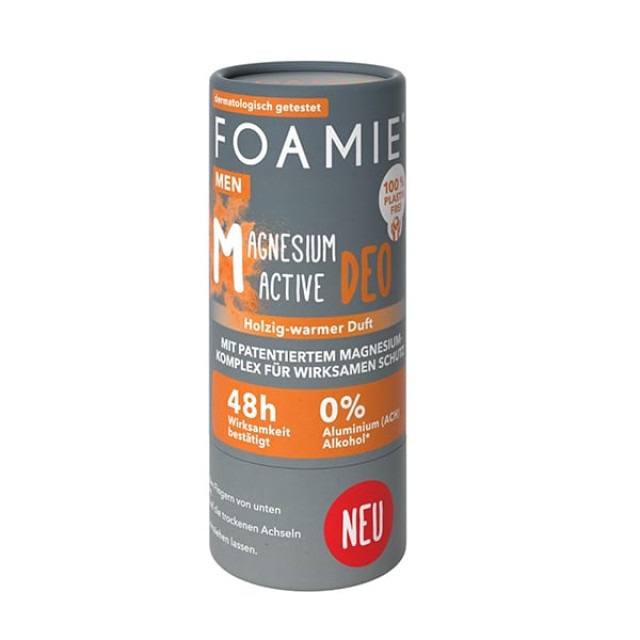 Foamie Men Solid Magnesium Active Deodorant Holzig 40gr