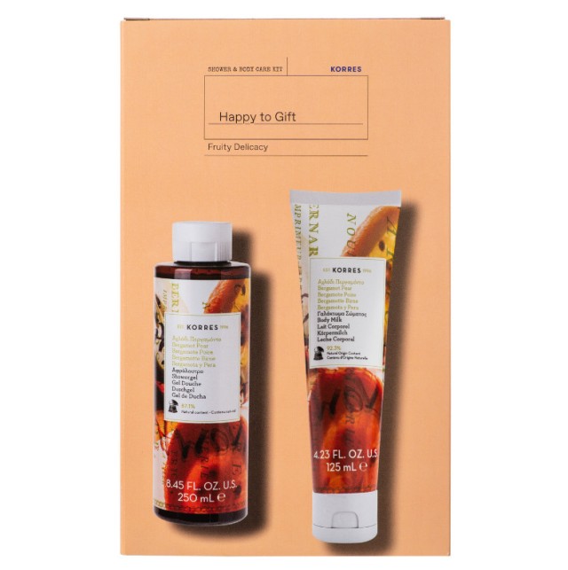 Korres Set Happy To Gift Αφρόλουτρο Αχλάδι - Περγαμόντο 250ml + Γαλάκτωμα Σώματος Αχλάδι - Περγαμόντο 125ml