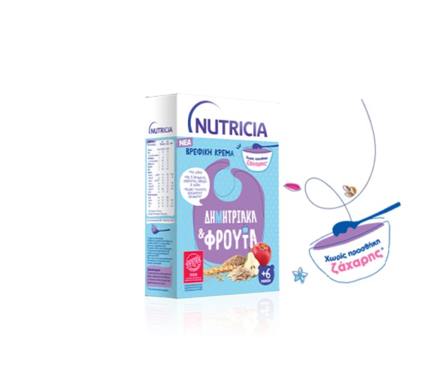 Nutricia Βρεφική Κρέμα Δημητριακά & Φρούτα 250gr