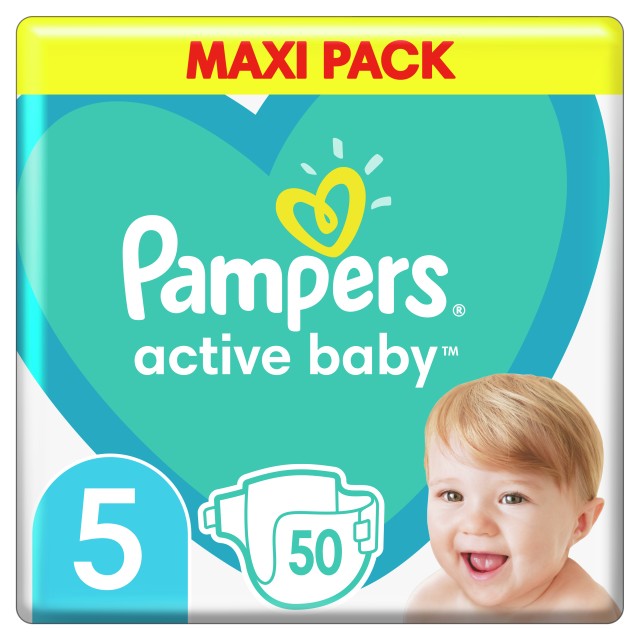 Pampers Active Baby Maxi Pack No.5 (11-16 kg) 50 Πάνες