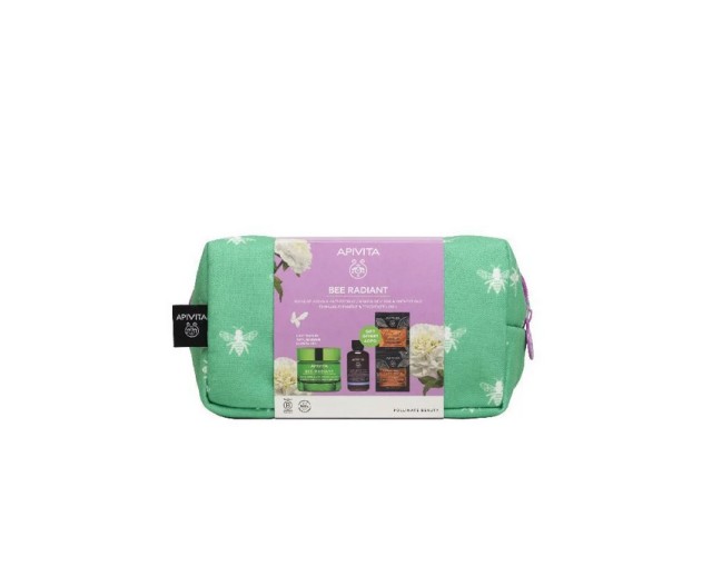 Αpivita Set Bee Radiant Κρέμα-Gel για Σημάδια Γήρανσης & Ξεκούραστη Όψη Ελαφριάς Υφής 50ml + Δώρο Αφρός Καθαρισμού για Πρόσωπο & Μάτια 75ml + Μάσκα Προσώπου Πορτοκάλι για Λάμψη 2x8ml