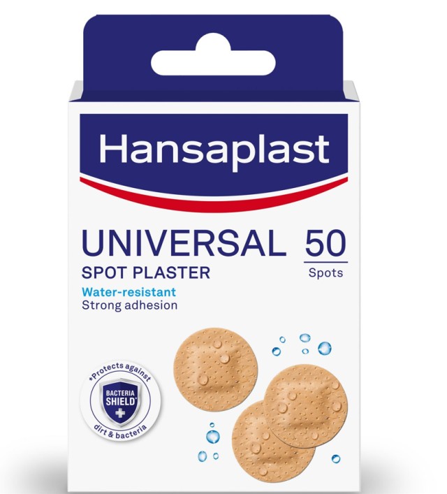 Hansaplast Universal Spot Plaster Στρογγυλά Επιθέματα για την Κάλυψη & Προστασία Μικρών Πληγών 50τμχ