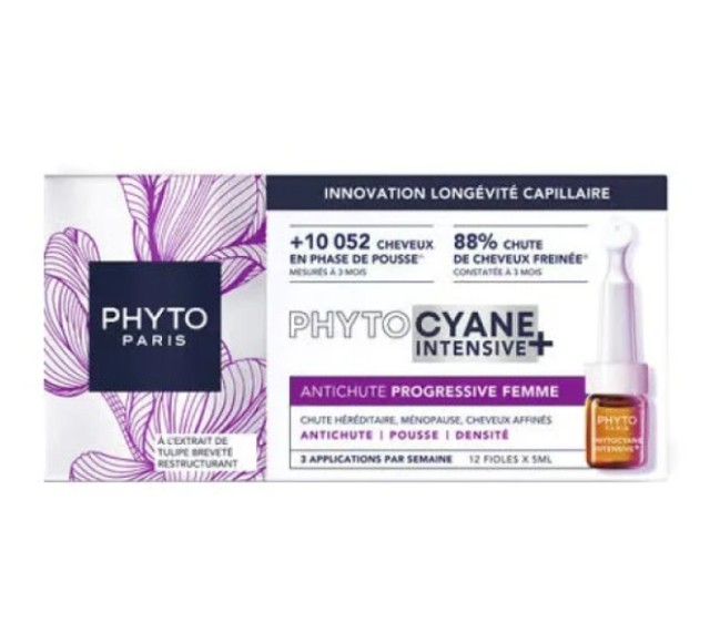Phyto Phytocyne Phytocyane Intensive+ progressive hair loss women 12 φιαλίδια x 5ml