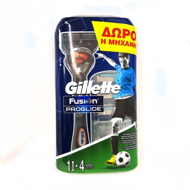 Gillette Fusion Proglide Flexball Ανταλακτικά 4τμχ + Δώρο η Ξυριστική Μηχανή 1τμχ