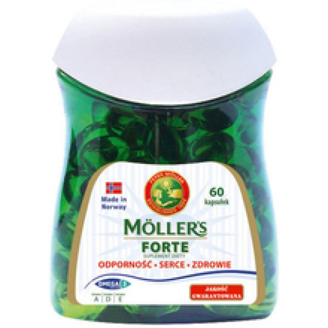 Moller’s Forte Μουρουνέλαιο Μίγμα Ιχθυελαίου & Μουρουνέλαιου Πλούσιο σε Ω3 Λιπαρά Οξέα 60caps