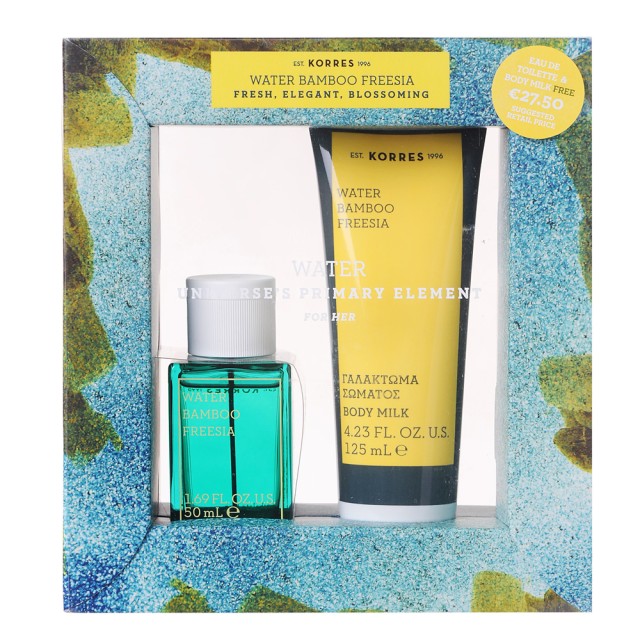 Korres Set Water Bamboo Freesia Eau de Toilette 50ml + Korres Water Bamboo Freesia Body Milk 125ml