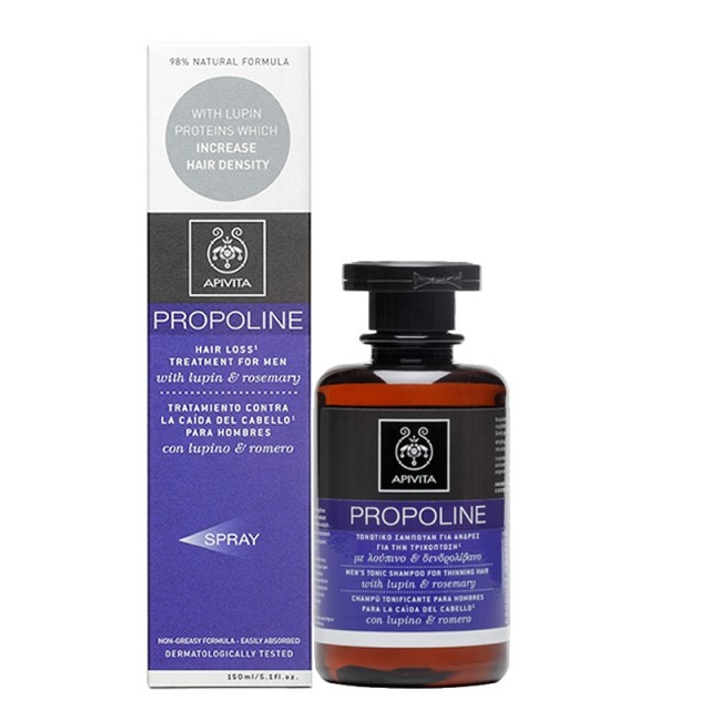 APIVITA ΑΓΩΓΗ ΓΙΑ ΤΗΝ ΤΡΙΧΟΠΤΩΣΗ ΓΙΑ ΑΝΤΡΕΣ ΛΟΣΙΟΝ ΣΕ ΜΟΡΦΗ SPRAY 150ml + Δώρο Σαμπουάν για Τριχόπτωση 250ml