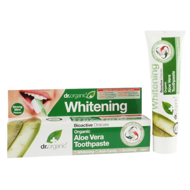 DR.ORGANIC ALOE VERA TOOTHPASTE WHITENING 100ML