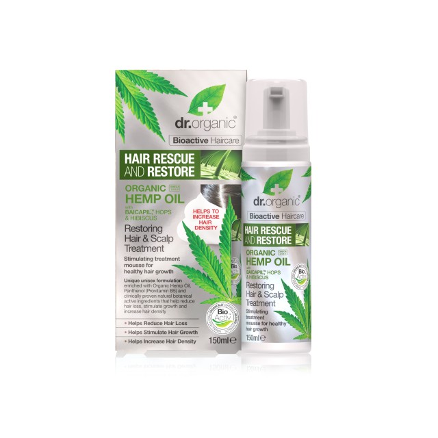 DR.ORGANIC HEMP OIL RESTORING HAIR & SCALP TREATMENT 150ML