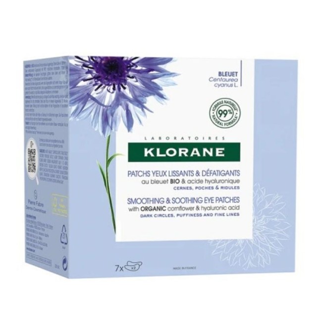 Klorane Bleuet Smothing & Soothing Eye Patches 7x2 Τεμάχια