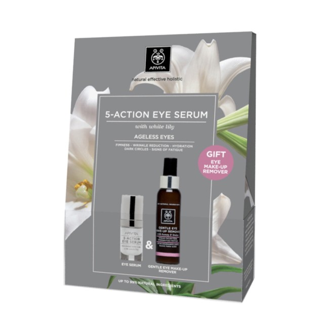 APIVITA Set 5-Action Eye Serum 15ml + Gentle Eye Make-Up Remover 100ml