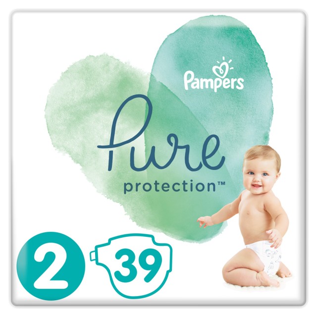 Pampers Pure Protection No.2 (4-8kg) 39 Πάνες