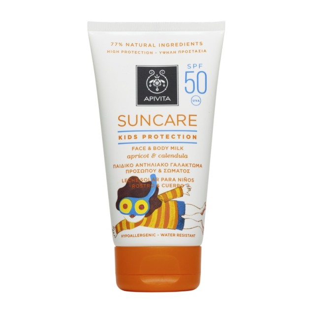 Apivita Suncare Kids Protection Face & Body Milk Spf50 με βερύκοκο & καλέντουλα 150ml