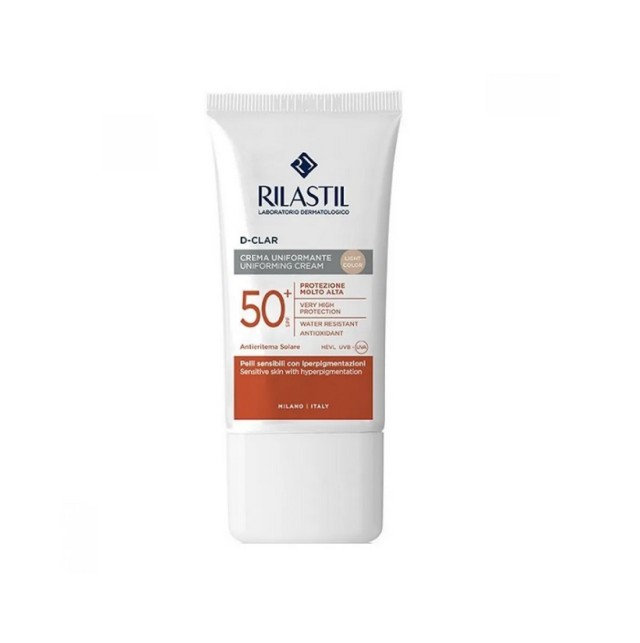 Rilastil D-Clar Uniforming Cream SPF50+ Αντηλιακή Κρέμα με Χρώμα Light Απόχρωση 40ml