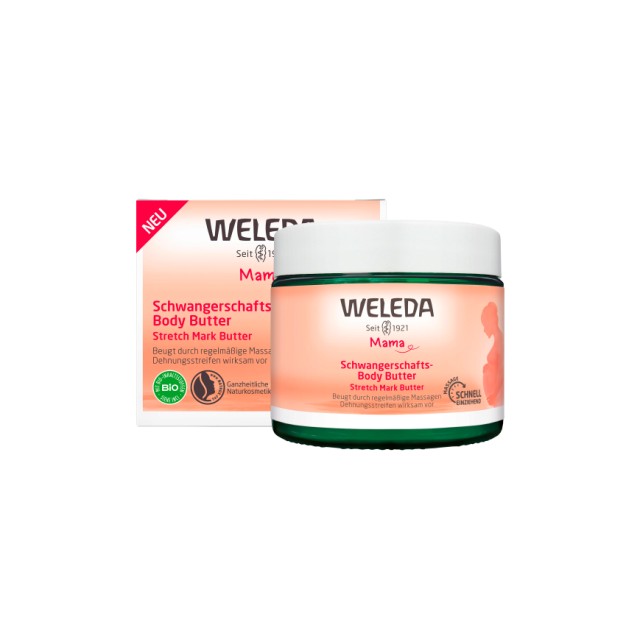 Weleda Mama Stretch Mark Body Butter Nourishing Care Βούτυρο Σώματος για Ραγάδες 150ml