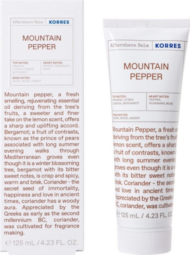 Korres – Γαλάκτωμα Mountain Pepper Aftershave Balm με Ευεργετικά Φυσικά Συστατικά 125ml