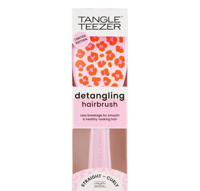 Tangle Teezer The Ultimate Detangler Βούρτσα Μαλλιών Vibrant Leopard Ροζ Λεοπάρ 1τμχ