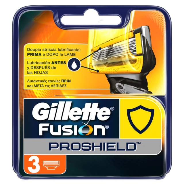 GILLETTE Fusion Proshield Ανταλλακτικές Κεφαλές 5 Λεπίδων 3 τεμ.