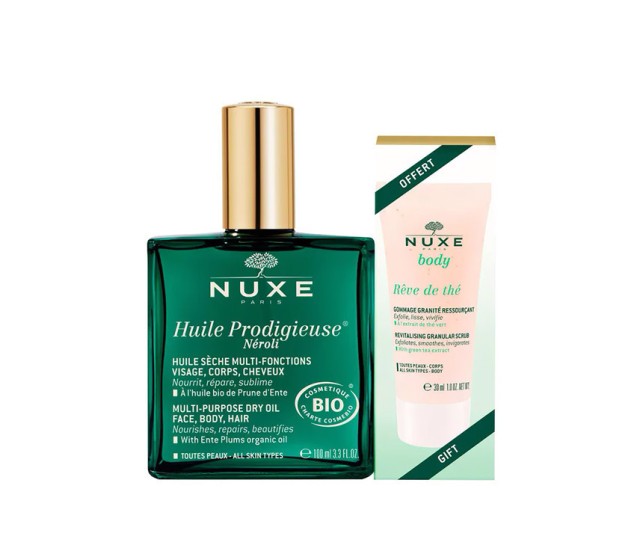 Nuxe Set Huile Prodigieuse Neroli 100ml + Δώρο Reve de The Revitalising Granular Scrub 30ml