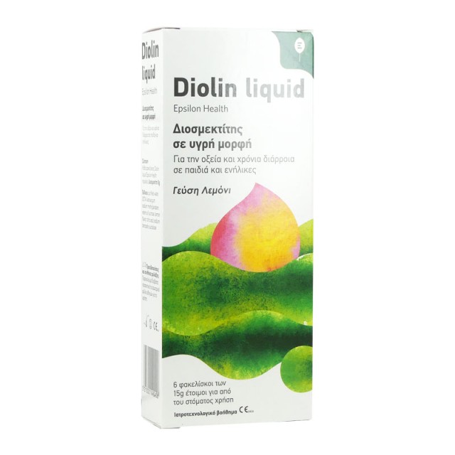 Epsilon Health Diolin Liquid με Γεύση Λεμόνι 6 φακελίσκοι των 15gr