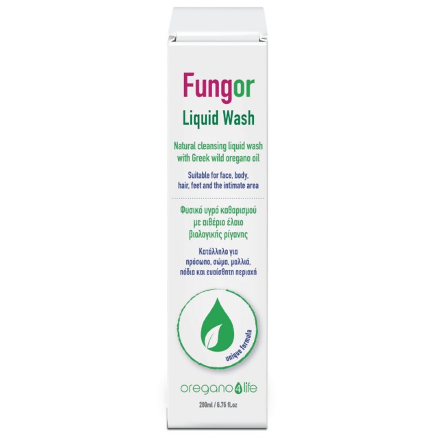 Oregano 4 Life  Fungor Liquid Wash Φυσικό Υγρό Καθαρισμού με Αιθέριο Έλαιο Βιολογικής Ρίγανης 200ml