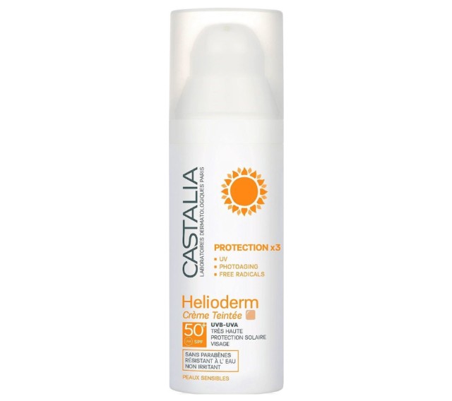 Castalia Helioderm Creme Teintee SPF50+ Protection x3 50ml