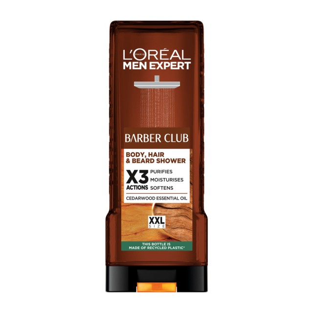 L'oreal Paris Men Expert Barber Club Ενυδατικό Αφρόλουτρο με Αιθέριο Έλαιο Κέδρου 400ml