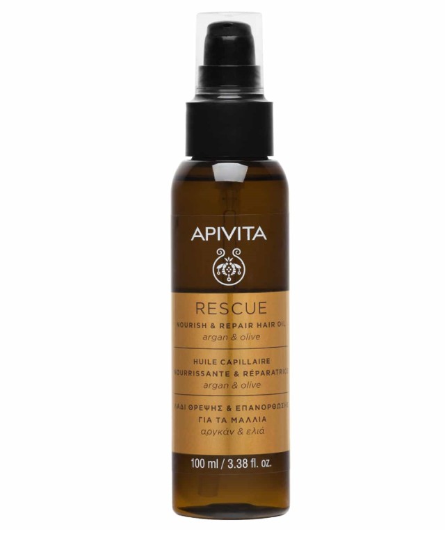 Apivita Rescue Hair Oil with Argan & Olive 100ml