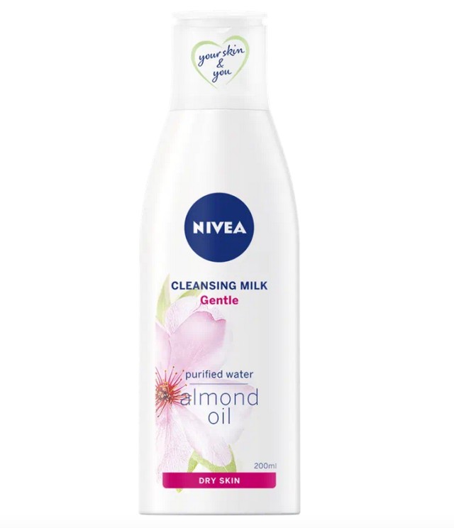 Nivea Cleansing Milk Caring Almond Oil Eνυδατικό Γαλάκτωμα Καθαρισμού για Ξηρές & Ευαίσθητες Επιδερμίδες 200ml