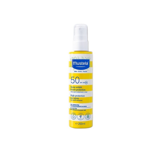 Mustela Sun Spray Solaire Haute Protection Very High Protection SPF50+ 200ml