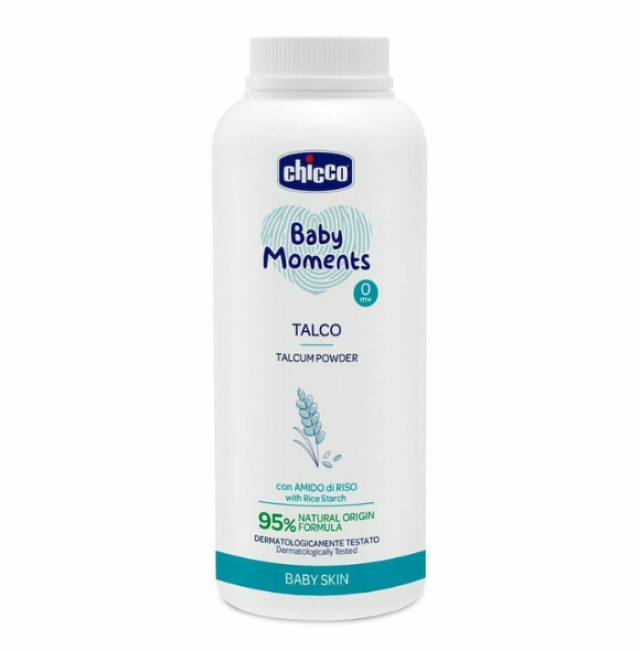 Chicco Baby Moments Βρεφική Πούδρα Ταλκ για την αλλαγή της Πάνας 150gr