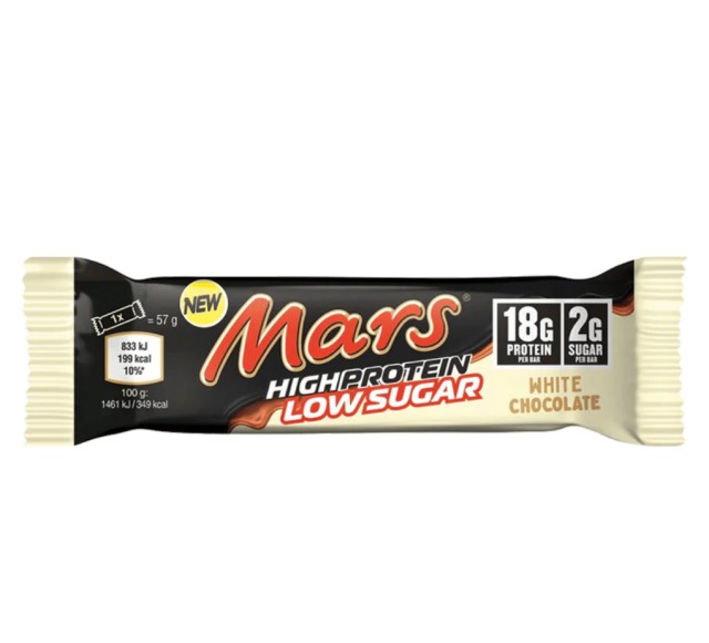 Mars HiProtein Low Sugar Μπάρα Υψηλής Πρωτεΐνης με Γεύση White Chocolate 57gr