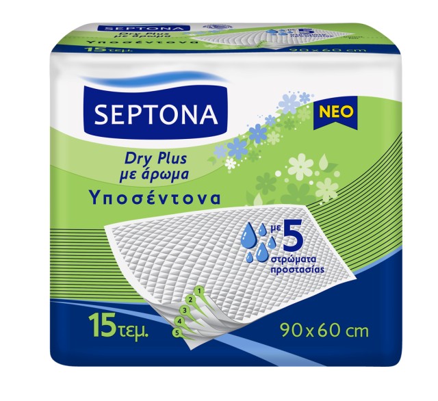 Septona Dry Plus με Άρωμα 60 x 90cm 15τμχ