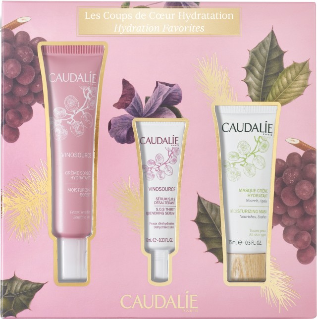 Caudalie Set Vinosource Les Coups de Coeur Hydratation Vinosource Creme Sorbet Hydratante 40ml + Δώρο Vinosource Serum SOS Desalterant 10ml + Masque Creme Hydratant 10ml