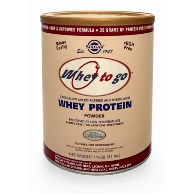 SOLGAR WHEY TO GO PROTEIN 80% ΣΟΚΟΛΑΤΑ 1162GR