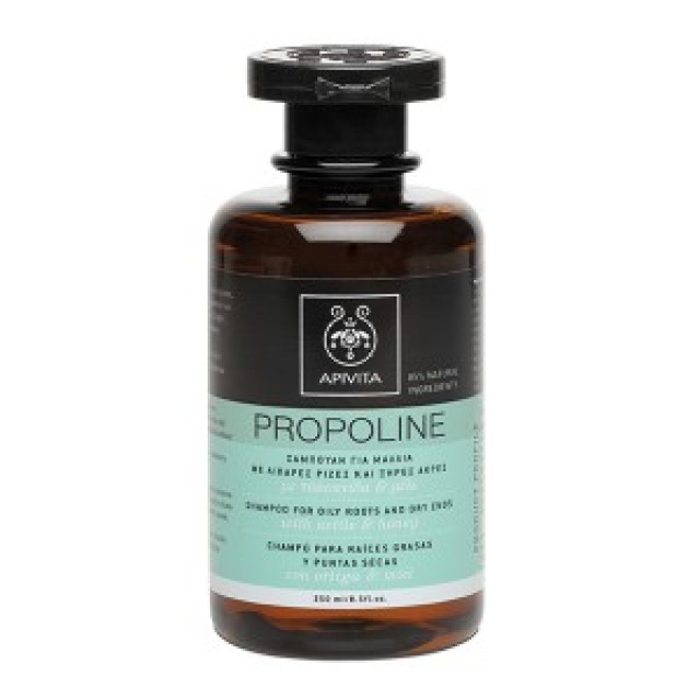 Apivita Propoline Shampoo για μαλλία με λιπαρές ρίζες και ξηρές άκρες με τσουκνίδα & μέλι 250ml