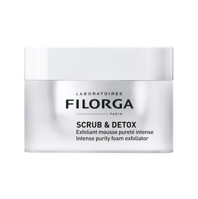 Filorga SCRUB & DETOX: Βελούδινος μάυρος αφρός απολέπισης για βαθύ καθαρισμό. 50gr