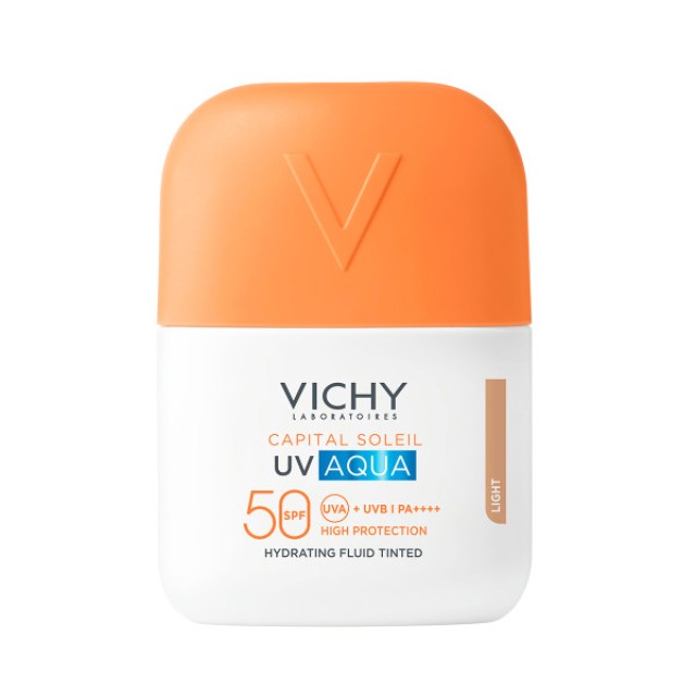 Vichy Capital Soleil UV-AQUA Λεπτόρρευστο Ενυδατικό Αντηλιακό Προσώπου Με Χρώμα SPF50 50ml