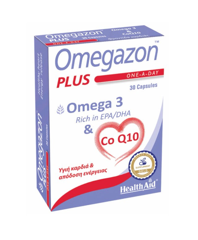 Health Aid Omegazon Plus Omega 3 & Co Q10 30mg 30caps