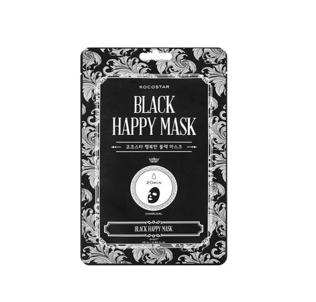 Kocostar Black Happy Mask Μάσκα Καθαρισμού Με Άνθρακα 25ml
