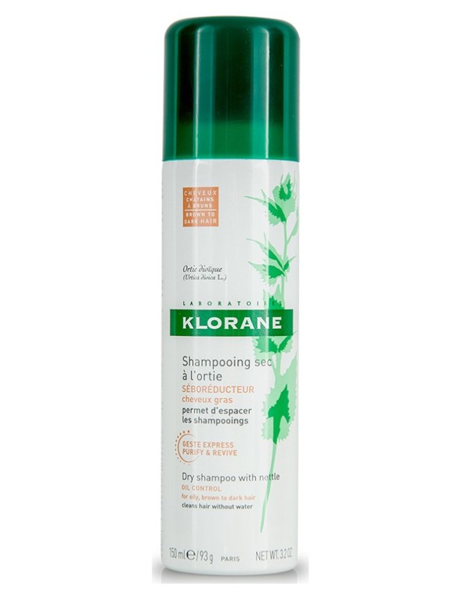 KLORANE Shampooing Sec a L' Ortie Brown to Dark Hair 150ml