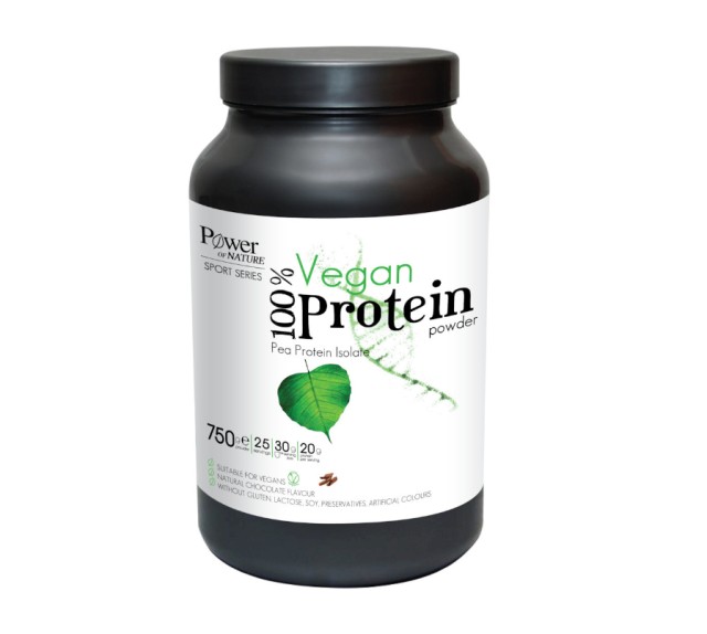 Power Health Sport Series 100% Vegan Protein Powder με Γεύση Σοκολάτας 750gr