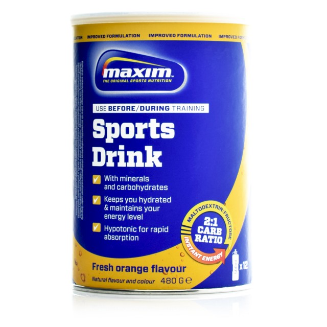 MAXIM Hypotonic Sport Drink  με γεύση Orange & Lemon 480gr