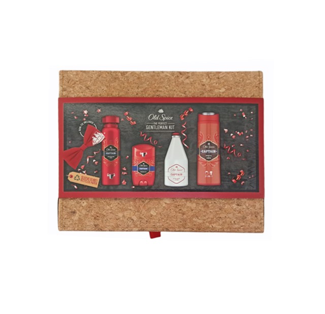 Old Spice Set the Perfect Gentleman Kit Captain Deodorant Stick 50ml + Old Spice Captain Shower Gel+Shampoo 250ml + Old Spice Captain After Shave Lotion 100ml + Old Spice Captain Deodorant Body Spray 150ml