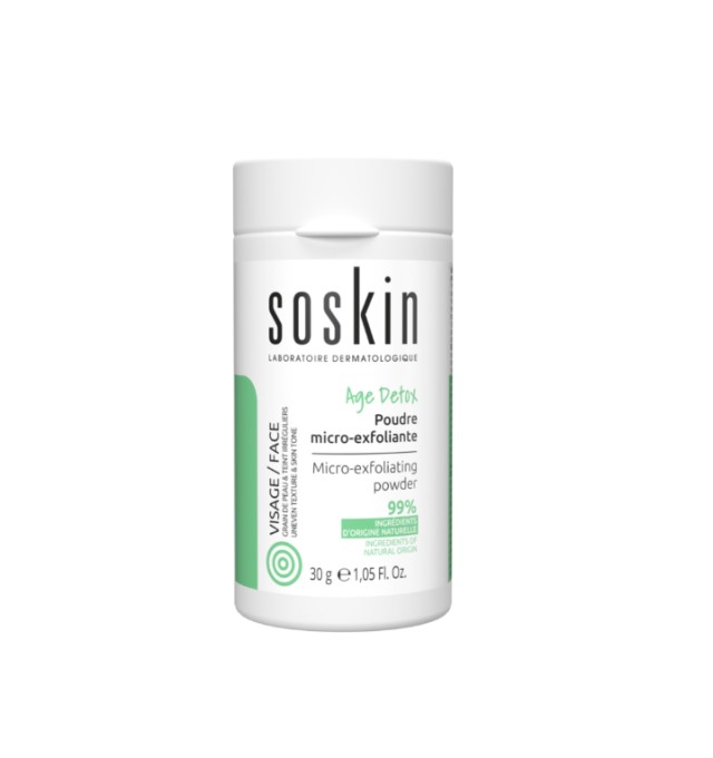 Soskin Age Detox Micro Exfoliating Powder Πούδρα Μικροαπολέπισης Προσώπου 30gr