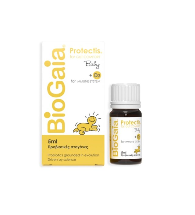 BioGaia Protectis Baby & D3 Drops Προβιοτικές Σταγόνες για Βρέφη 5ml